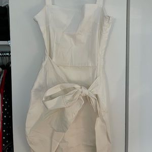 Super down white tie dress